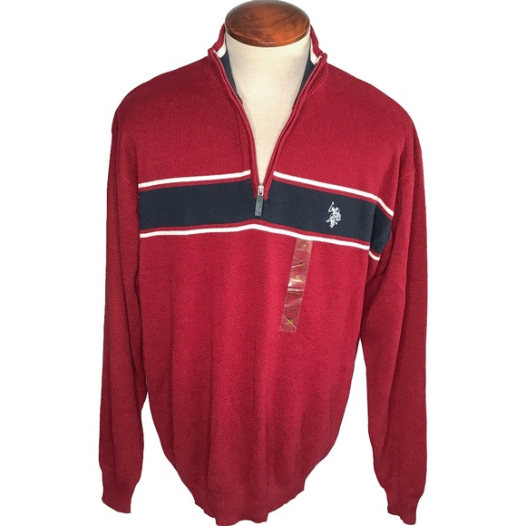 SOLD US Polo Assn. Men's Size XL Sweater Half Zip NWT - Picture 2 of 8